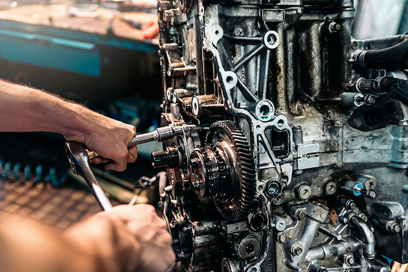 Professional Mechanic Repairing Car
